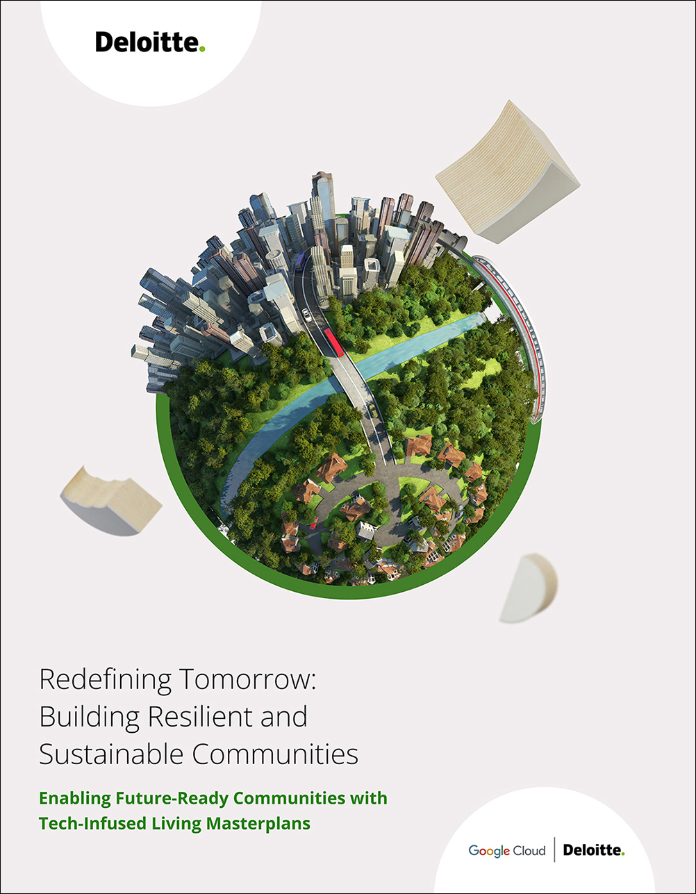 POV for Deloitte on building resilient and sustainable communities, cover page